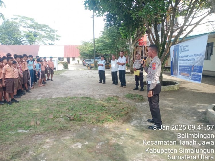 Polsek Tanah Jawa Sosialisasikan Rekrutmen SMA Taruna Kemala Bhayangkara, Dorong Siswa Berprestasi Bergabung