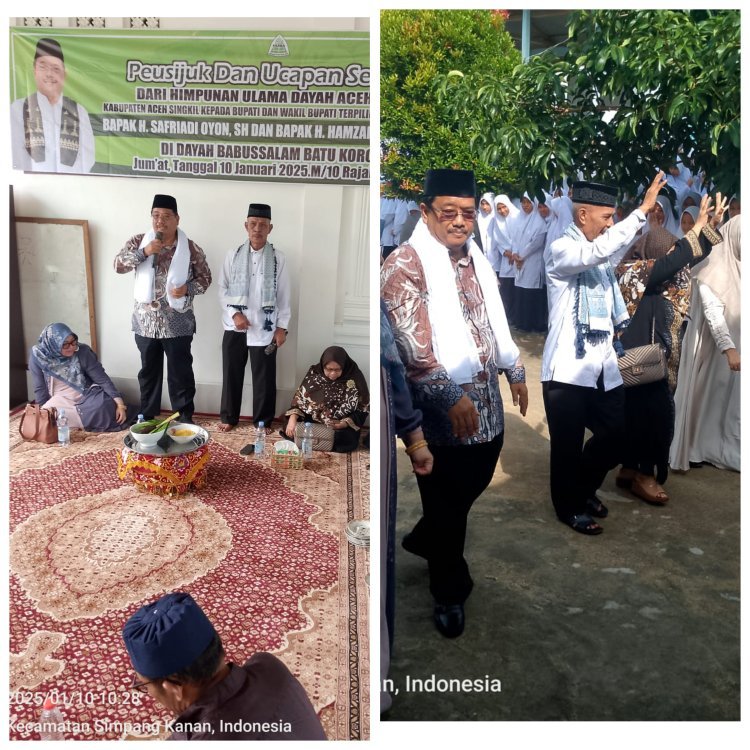 HUDA Lakukan Peusijuk dan Ucapan Selamat untuk Bupati dan Wakil Bupati Terpilih Aceh Singkil