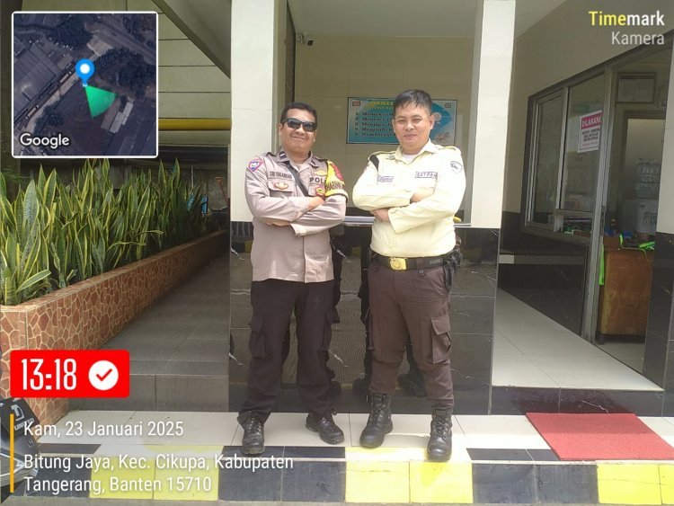 Sambang Satpam PT Torabika Eka Semesta, Polsek Cikupa Jalin Kedekatan dengan Masyarakat