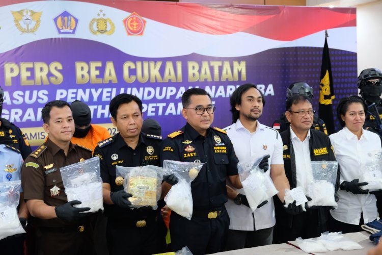 Bea Cukai Batam Gagalkan Penyelundupan Sabu 10,95 Kg, Sindikat Libatkan Keluarga