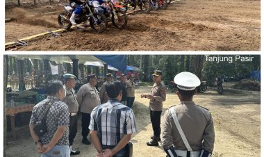 Polsek Tanah Jawa Amankan Kejuaraan Motorcross dan Super Grasstrack 2025