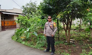 Polresta Tangerang Dukung Ketahanan Pangan, Bhabinkamtibmas Beri Motivasi Warga