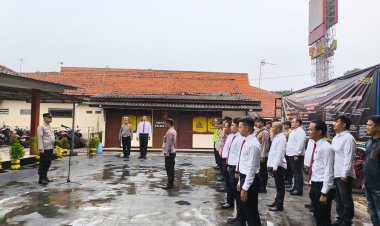 Polsek Cikupa Gelar Apel Pagi dan Pengecekan Tahanan