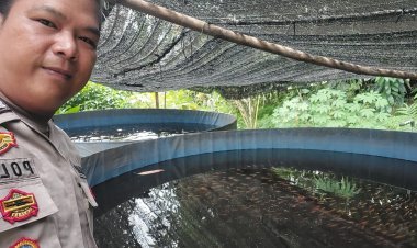 Polresta Tangerang Dukung Ketahanan Pangan, Polsek Cikupa Ajak Warga Kembangkan Peternakan Lele