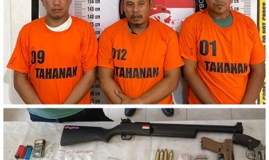 Tim Satgas Berantas Narkoba Polres Simalungun Amankan Tiga Pengedar Narkoba dan Senjata Ilegal, Ada 8,25 gram Sabu