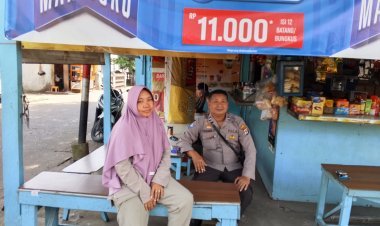 Bhabinkamtibmas Desa Bitung Jaya Gelar Sambang di Warung Binaan