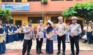 Kasat Lantas dan Kapolsek Serbelawan Gelar Sosialisasi Keselamatan Berlalu Lintas di Dua SMA