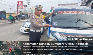 Kasat Lantas Polres Simalungun Pimpin Operasi Keselamatan Toba 2025 di Jalur Asahan-Batubara