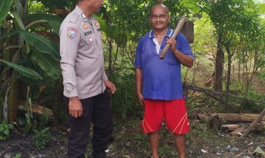 Polsek Cikupa Dukung Ketahanan Pangan, Dorong Warga Manfaatkan Lahan Pekarangan