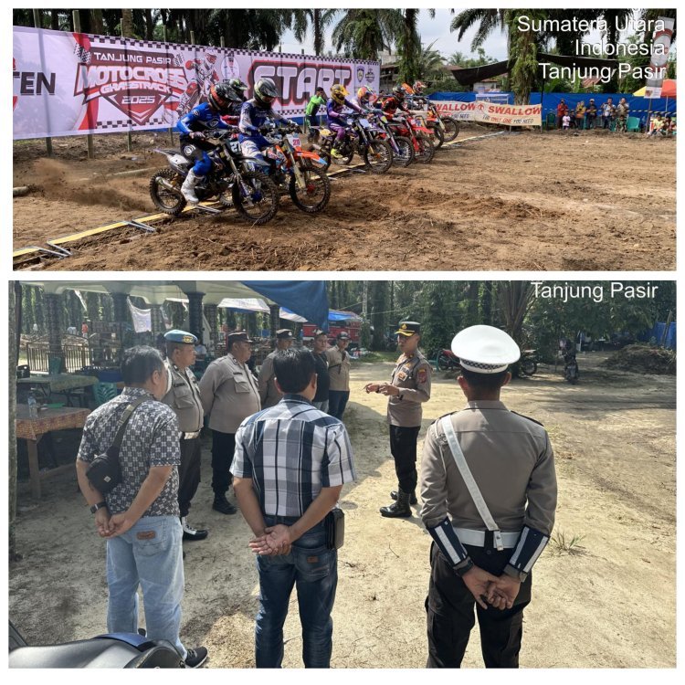 Polsek Tanah Jawa Amankan Kejuaraan Motorcross dan Super Grasstrack 2025