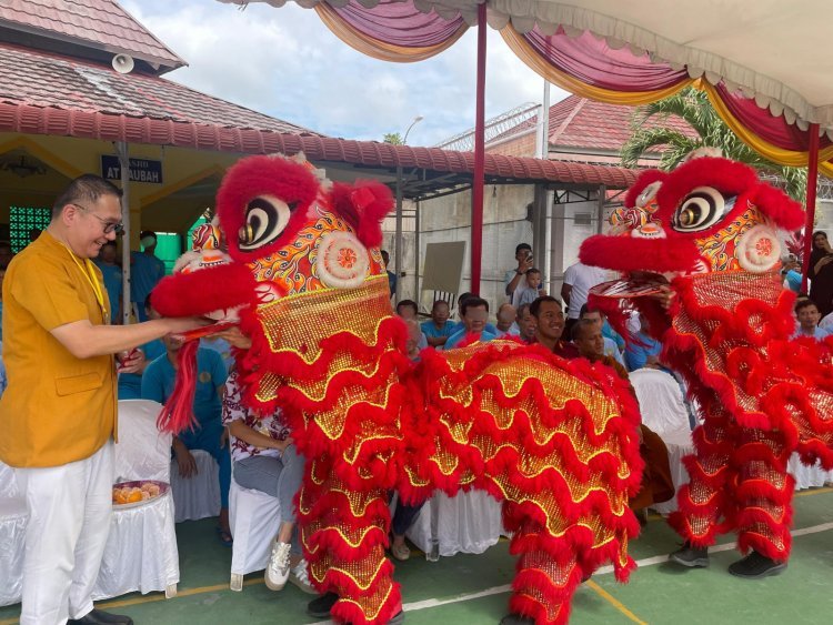 Semarak Imlek di Rutan Batam, Barongsai dan Doa Bersama Warnai Perayaan