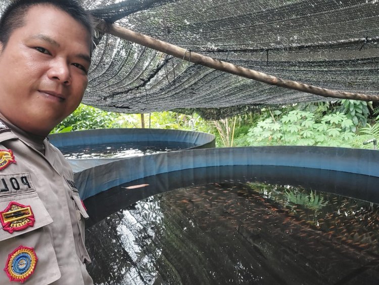 Polresta Tangerang Dukung Ketahanan Pangan, Polsek Cikupa Ajak Warga Kembangkan Peternakan Lele