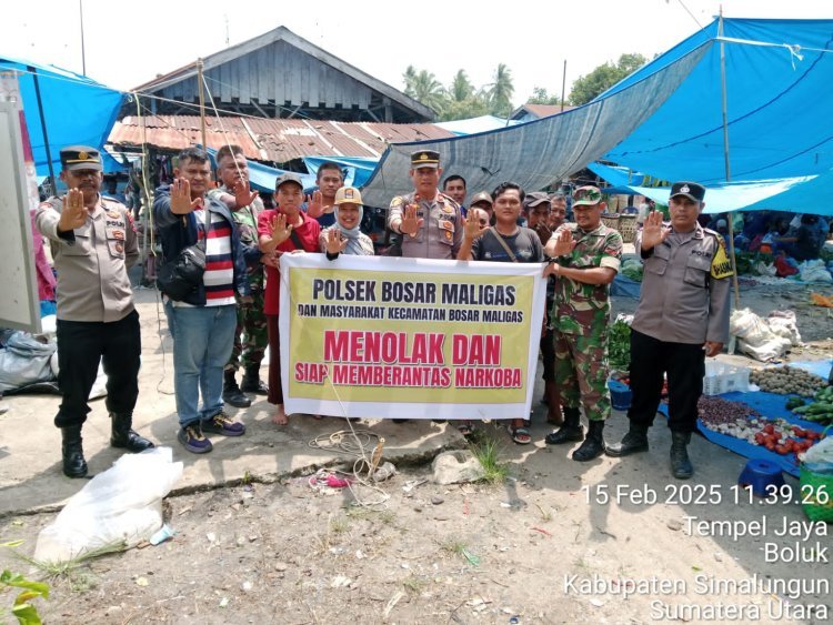 Polsek Bosar Maligas Gelar Sosialisasi Tertib Berlalu lintas Dukung Operasi Keselamatan Toba 2025