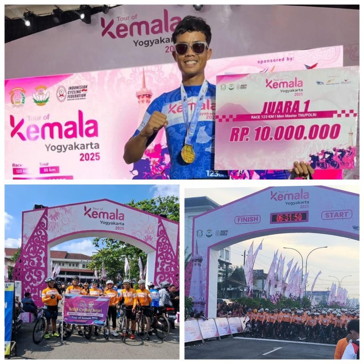 BRIGPOL ALMY HANGGARA RAIH MEDALI EMAS DI TOUR OF KEMALA YOGYAKARTA 2025