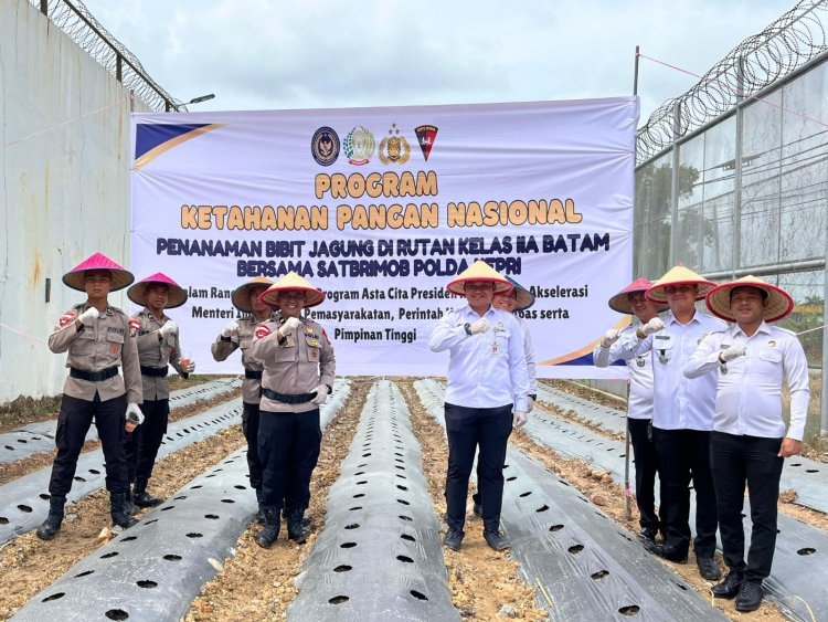 Kolaborasi Rutan Batam dan Satbrimob Polda Kepri untuk Ketahanan Pangan