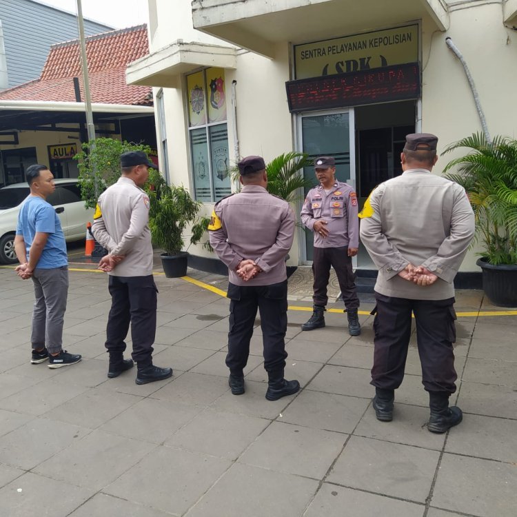 Apel Pagi Polsek Cikupa Berlangsung Lancar, Dilanjutkan dengan Pengecekan Ruang Tahanan