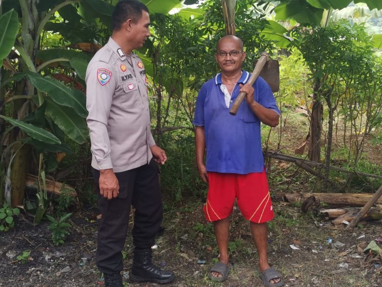 Polsek Cikupa Dukung Ketahanan Pangan, Dorong Warga Manfaatkan Lahan Pekarangan