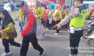 Polsek Cikupa Gelar Protap Gatur Lalin, Lalu Lintas di Jalan Raya Serang Terkendali