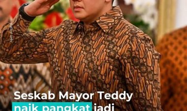 Sekretaris Kabinet Teddy Indra Wijaya Resmi Naik Pangkat Jadi Letkol