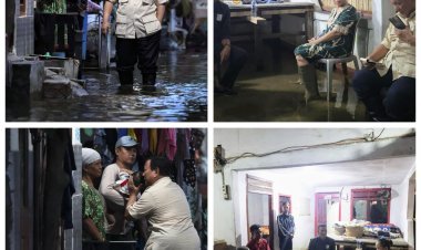 Presiden Prabowo Tinjau Warga Terdampak Banjir di Bekasi