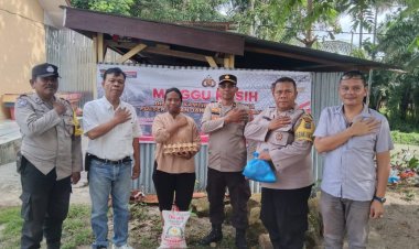 Polsek Tanah Jawa Berbagi Kebahagiaan dalam Program Minggu Kasih