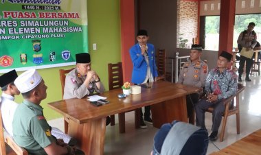 Kapolres Simalungun Gelar Buka Puasa Bersama dengan Komunitas Mahasiswa Cipayung Plus
