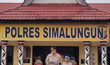 Kapolres Simalungun Pimpin Apel Gelar Pasukan Ops Ketupat Toba - 2025 Untuk Pengamanan Idul Fitri
