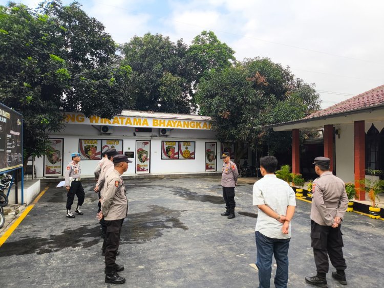 Apel Pagi di Polsek Cikupa, IPTU Purwantoro Pimpin Langsung Kegiatan