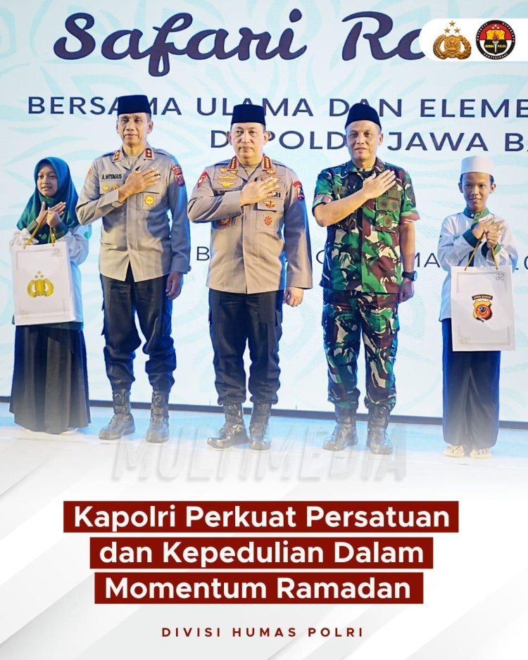 Kapolri Gelar Bakti Sosial dan Safari Ramadan di Jawa Barat