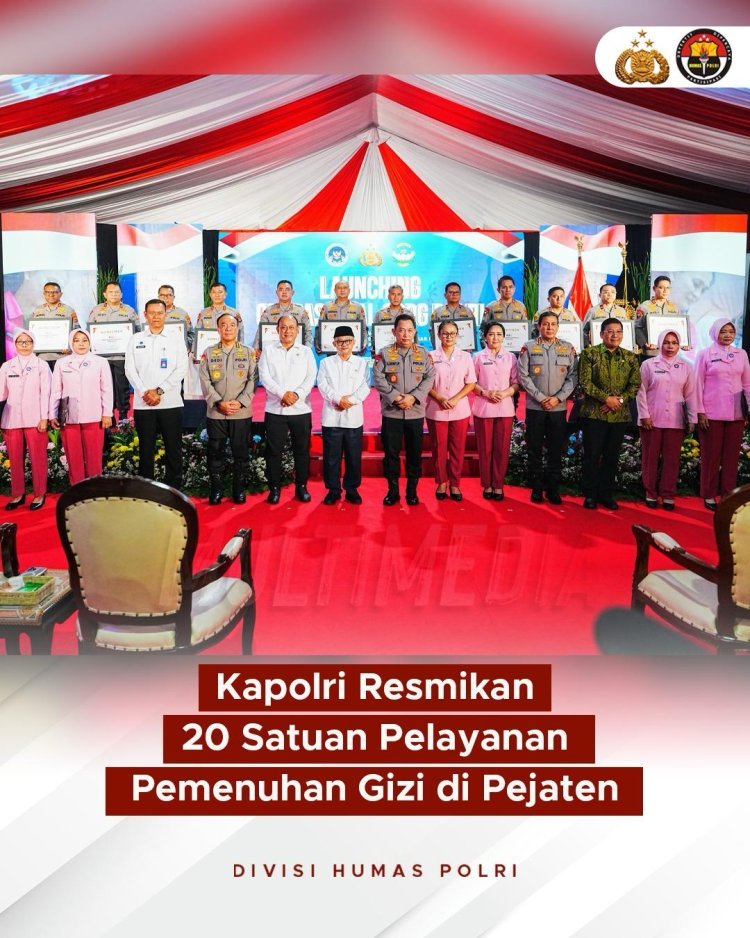 Kapolri Resmikan 20 SPPG, Dorong Ketahanan Pangan dan Gizi Anak