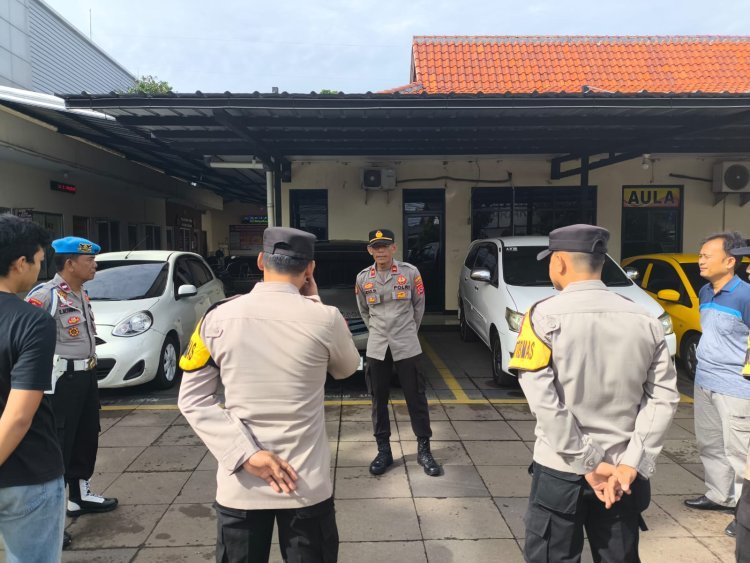 Apel Pagi Polsek Cikupa Dipimpin Kanit Samapta IPTU Slamet Riyadi