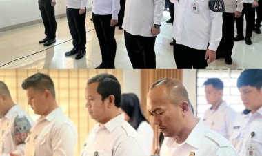 Semangat Baru, Rutan Batam Ikuti Apel Pagi dan Halal Bihalal Keluarga Besar Kemenko Kumham