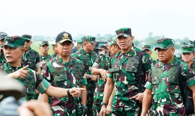 Jelang Upacara Tradisi Kehormatan Militer, Panglima TNI Cek Kesiapan di Batujajar