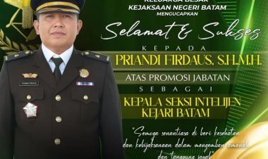 Priandi Firdaus Resmi Jabat Kasi Intelijen Kejari Batam