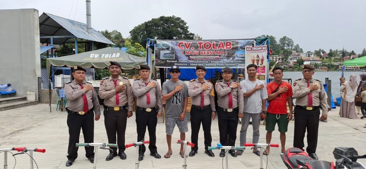 Satuan Pengamanan Objek Vital Polres Simalungun Gelar Patroli di Destinasi Wisata Parapat