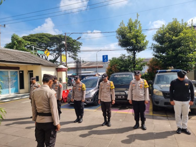 Apel Pagi Polsek Cikupa Dipimpin Kanit Samapta IPTU Slamet Riyadi, SH
