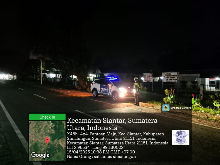 Kanit Regiden Sat Lantas Polres Simalungun Tingkatkan Keamanan dengan Patroli Blue Light Patrol