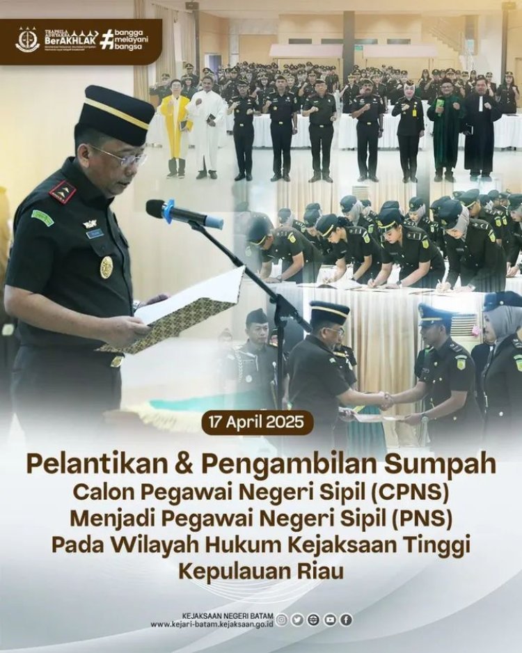 Kejati Kepri Kukuhkan CPNS: Teguhkan Integritas dan Profesionalisme