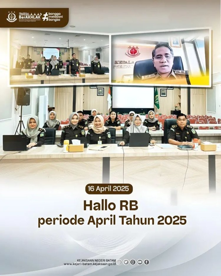 Kejari Batam Ikuti Video Conference Halo RB Bahas Zona Integritas