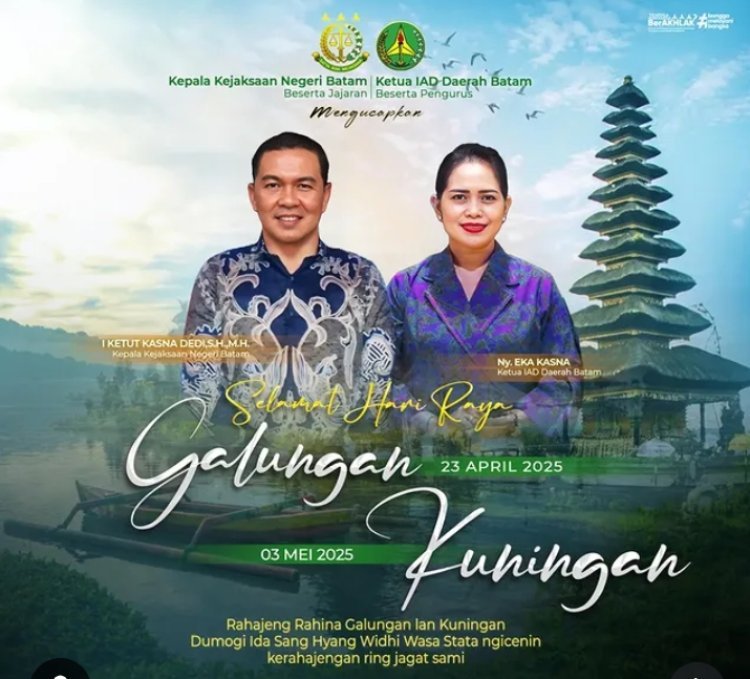 Kejari Batam Sambut Hari Suci Galungan dan Kuningan dengan Ucapan Toleransi