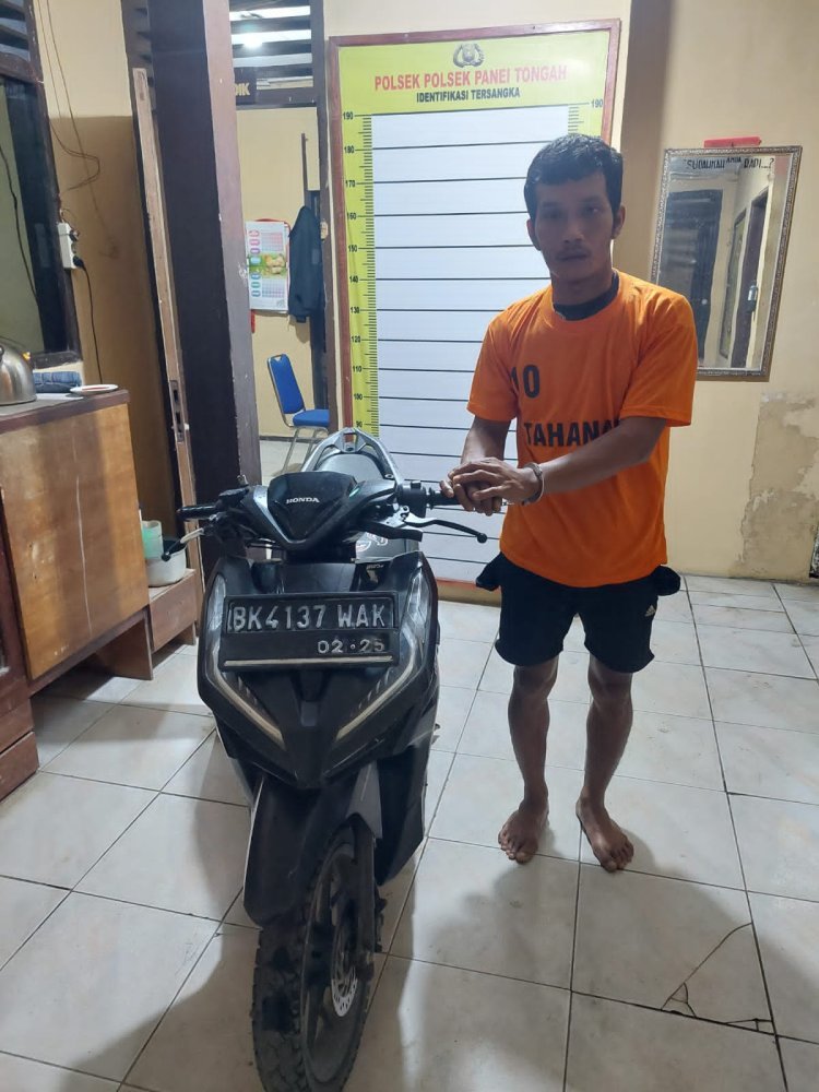 Polsek Panei Tongah Ringkus Pelaku Curanmor di Pematangsiantar
