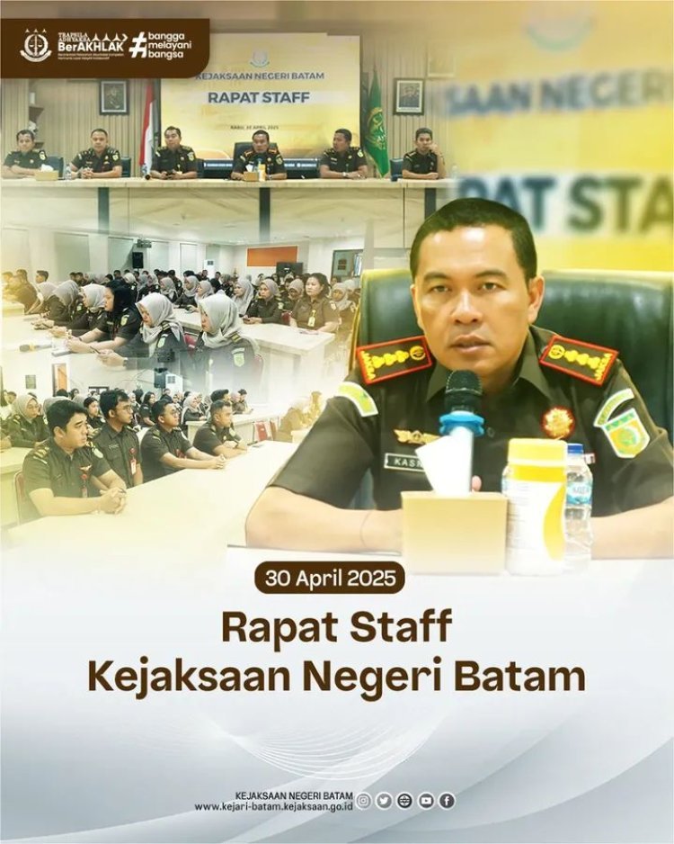Kajari Batam Dorong Semangat dan Kepatuhan dalam Rapat Staf Bulanan