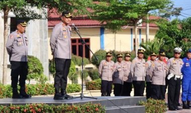 TIDAK ADA AKSI MAY DAY, POLRES ACEH TIMUR GELAR APEL DI HARI BURUH INTERNASIONAL