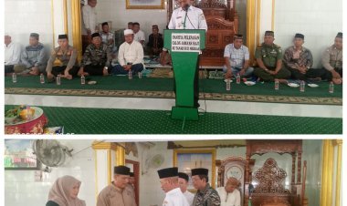 Wakil Bupati Aceh Singkil Lepas Jemaah Haji KBIH Multazam di Masjid Hayatul Iman, Desa Rimo