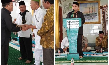 Sekretaris Dinas Syariat Islam Dampingi Ketua HUDA Aceh Singkil Lepas Jemaah Haji KBIH Al-Mukhtar
