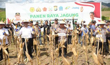 Kapolri-Mentan Panen Raya Jagung di Bone, Dukung Program Ketahanan Pangan Nasional