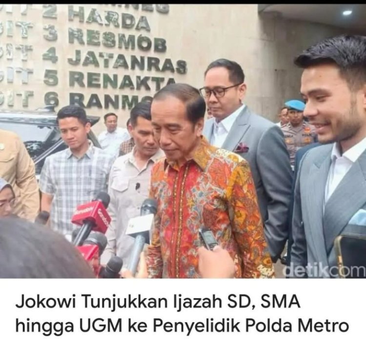 Presiden Jokowi Tunjukkan Ijazah Lengkap ke Polda Metro Jaya Terkait Dugaan Ijazah Palsu