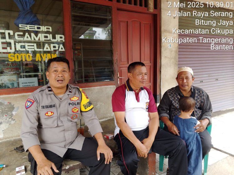 POLSEK CIKUPA JALIN KEDEKATAN DENGAN WARGA BITUNG JAYA MELALUI KEGIATAN SILATURAHMI