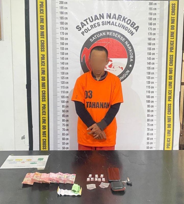 Polres Simalungun Ringkus Pengedar Narkoba Di Silimakuta, 8 Paket Sabu Diamankan