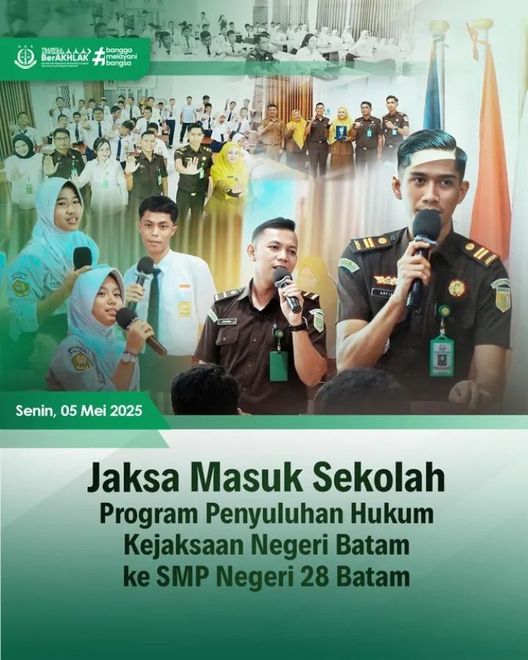 Kejaksaan Negeri Batam Gelar Program Jaksa Masuk Sekolah di SMP Negeri 28 Batam